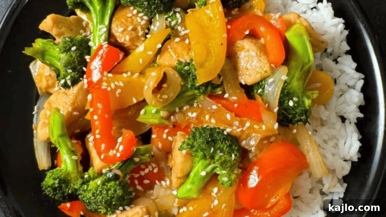 Vibrant Instant Pot Stir Fry with chicken and colorful vegetables