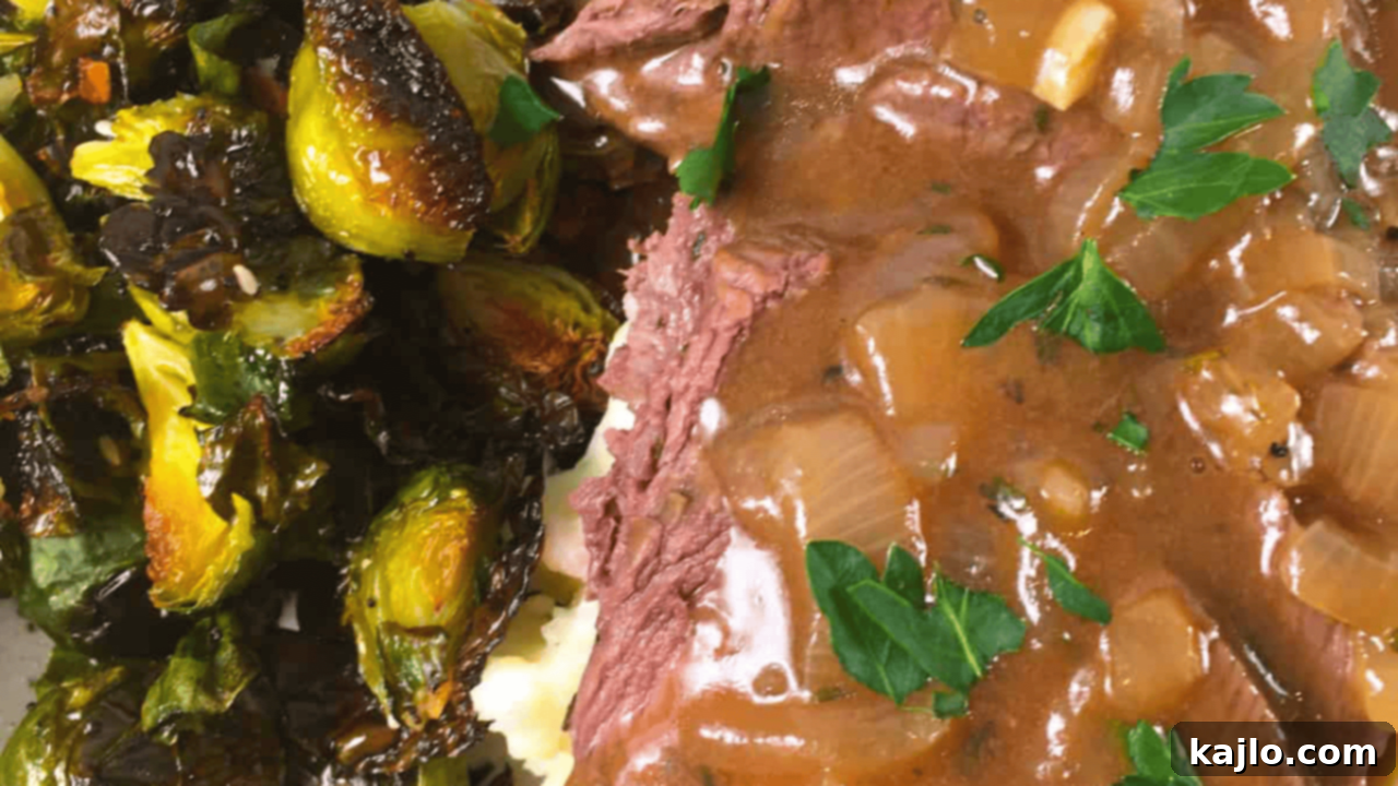 Juicy and tender Instant Pot London Broil slices, ready to serve