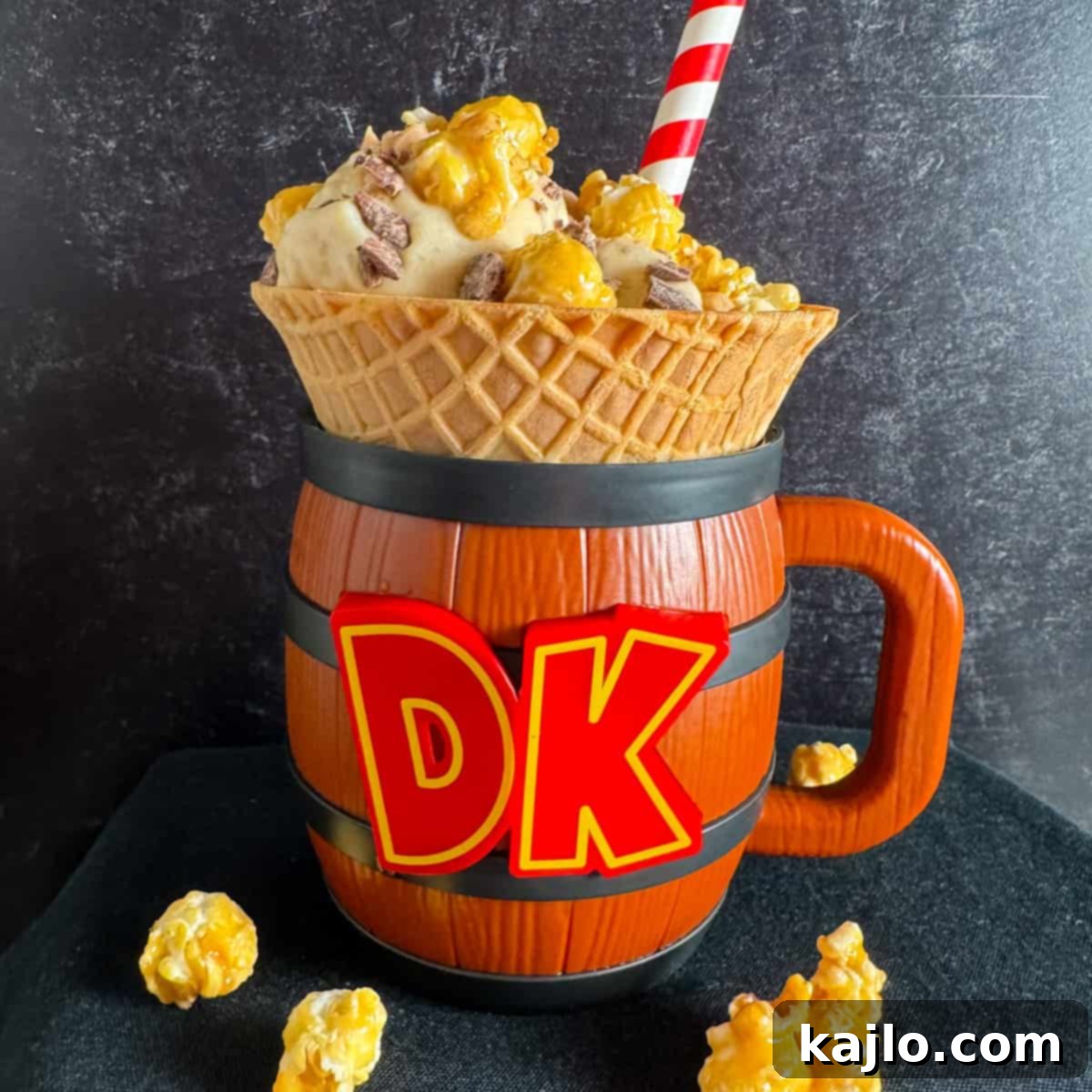 Homemade DK Crush Float 7 Donkey Kong Crush Float, fully assembled and ready to eat.