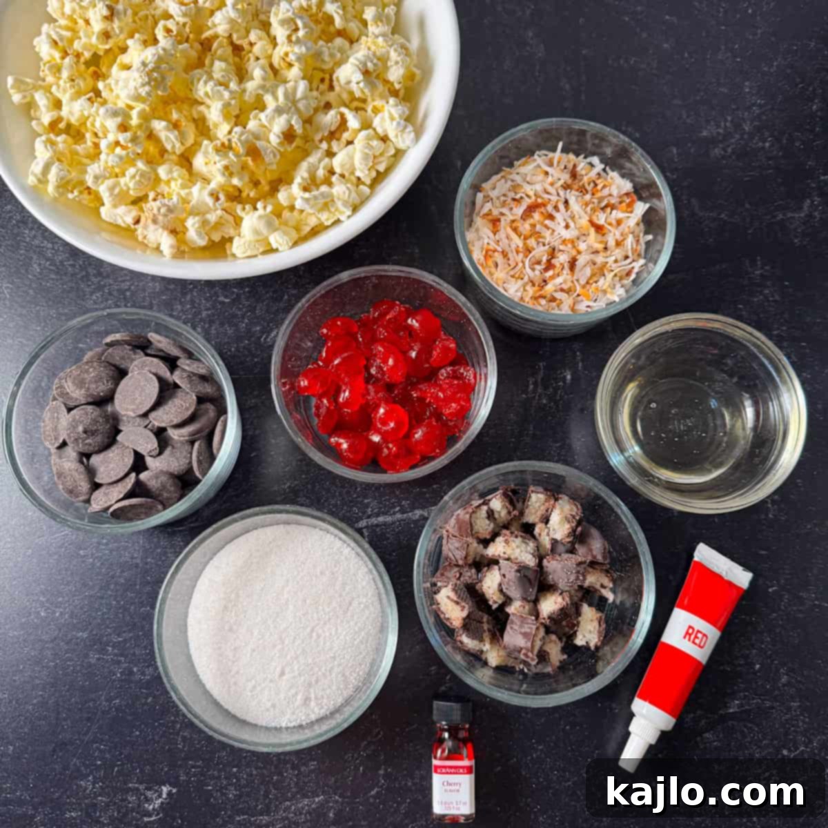 Pink Cherry Popcorn Delight 3 cherry ripe popcorn ingredients