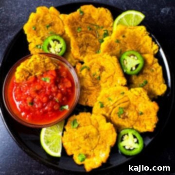 Air Fried Frozen Plantains Sweet Maduros and Savory Tostones 9 Crispy air fryer frozen tostones, a quick and delicious snack.