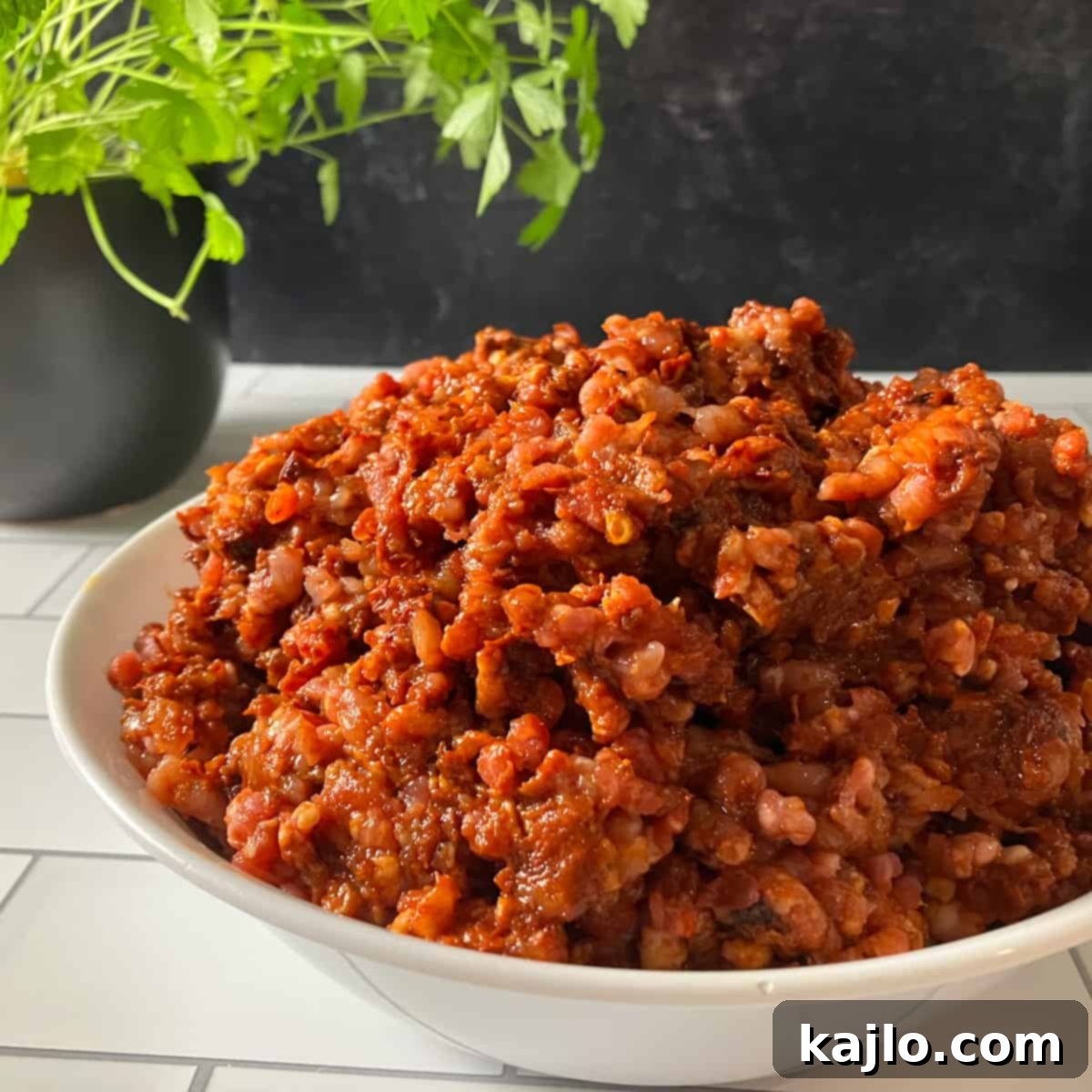 Crafting Authentic Mexican Chorizo at Home 2 Homemade Mexican Chorizo prepared in a bowl, showcasing its vibrant red color