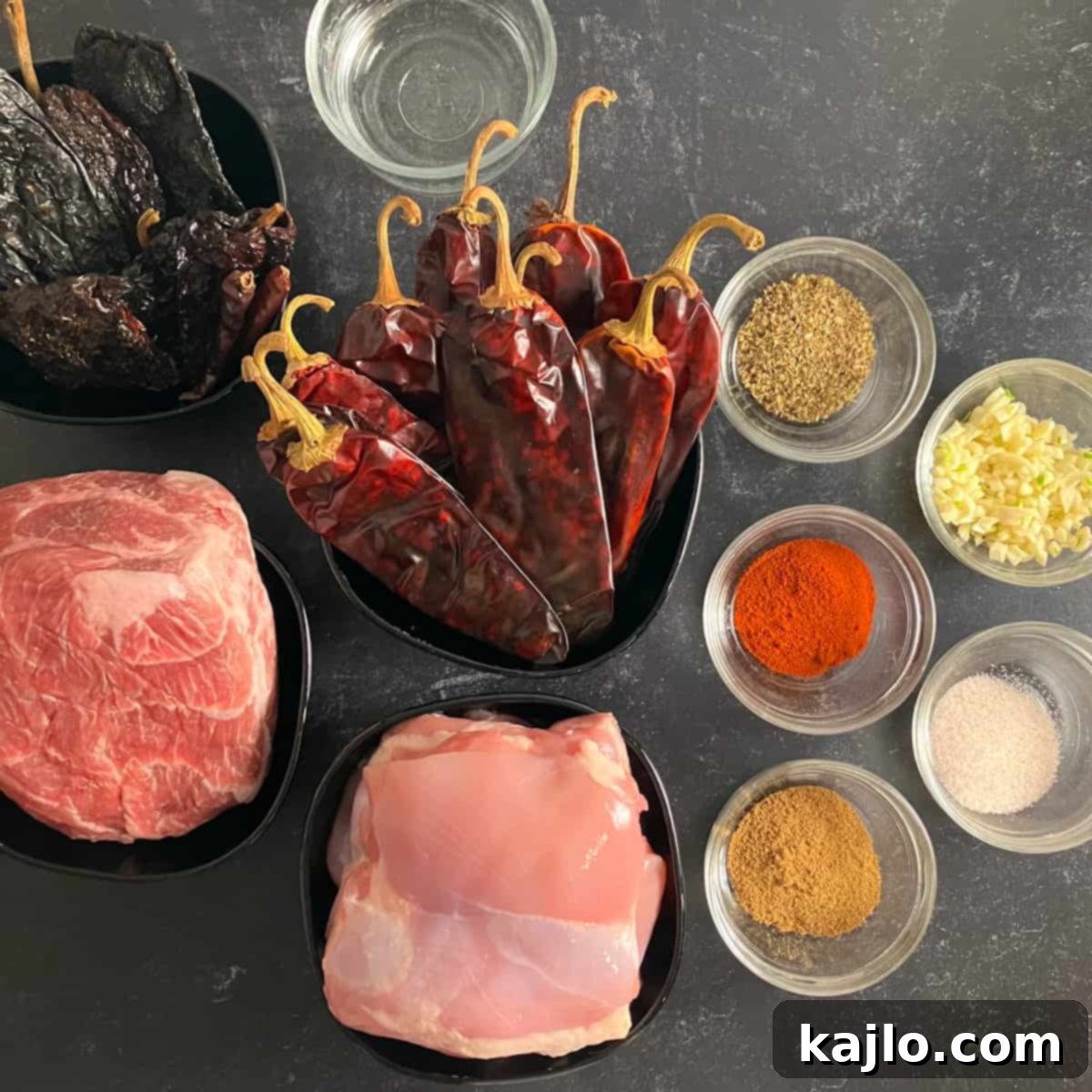 Crafting Authentic Mexican Chorizo at Home 3 Assortment of chorizo ingredients including dried chiles, spices, and garlic