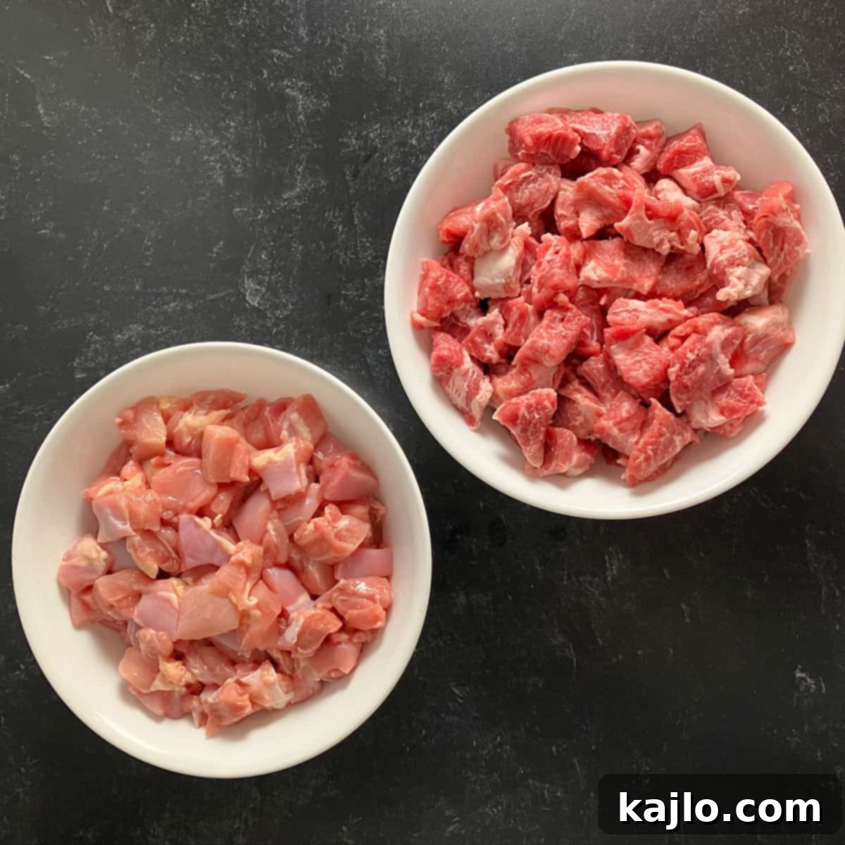 Crafting Authentic Mexican Chorizo at Home 4 Cubed pork ready for grinding into chorizo