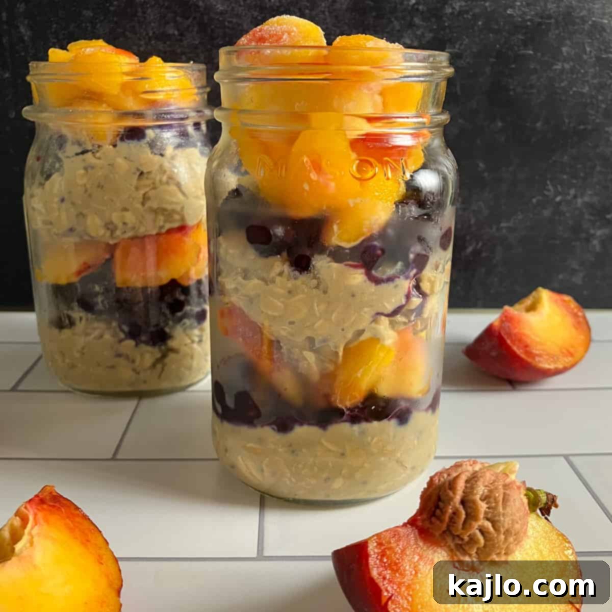 25 Grams Protein Overnight Oats 2 overnight oats with protein powder