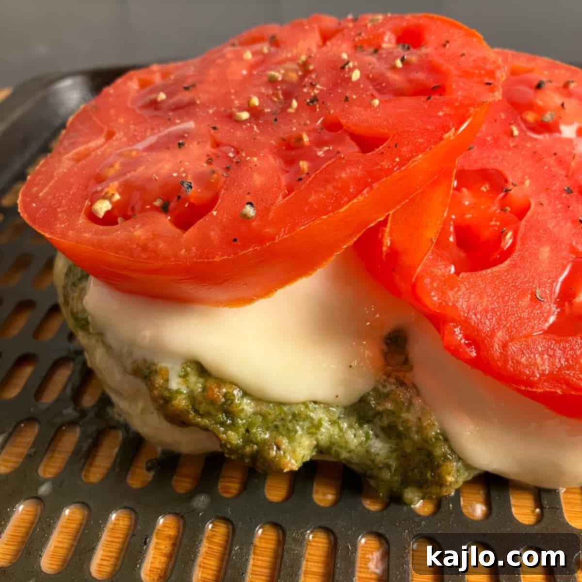 Keto Air Fryer Caprese Pesto Chicken 5 air fryer caprese chicken