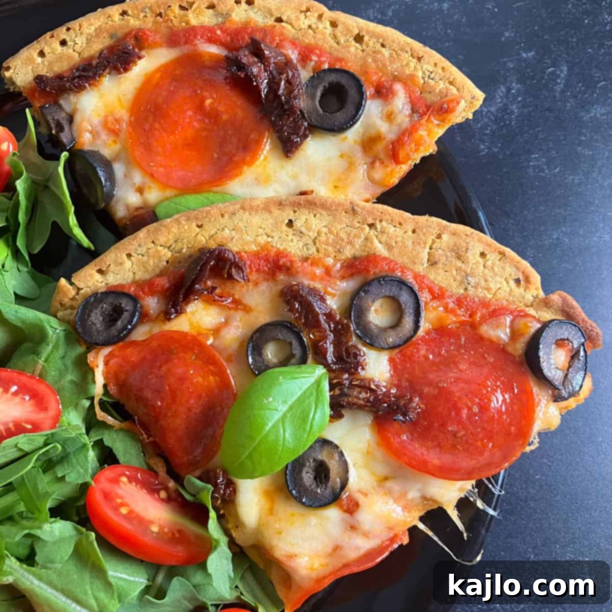 chickpea pizza slices