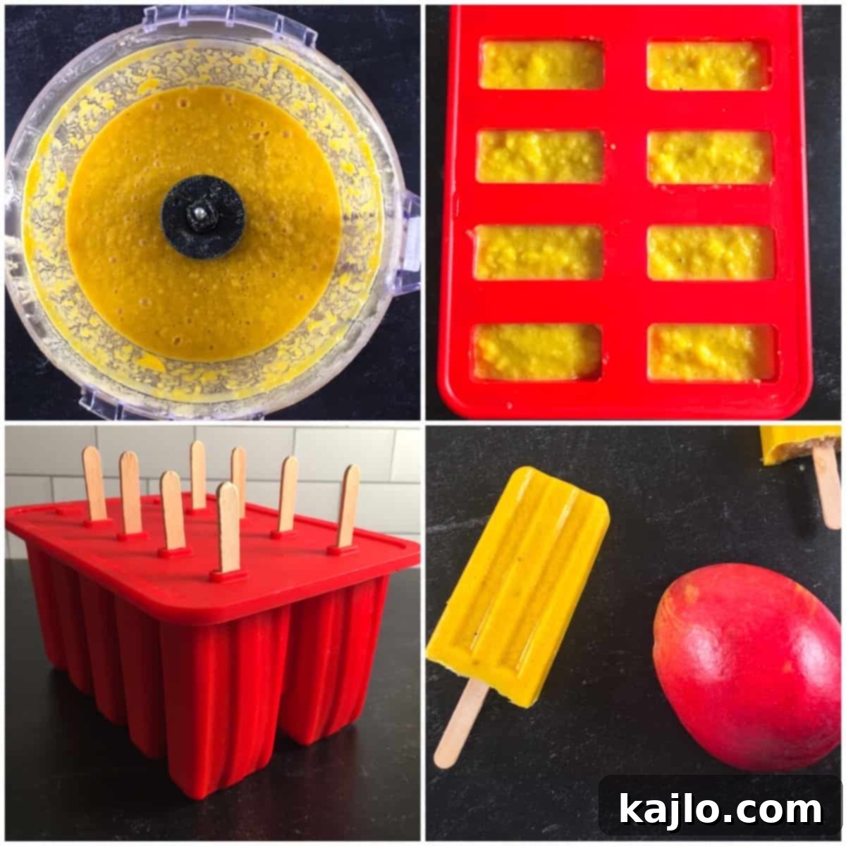 Weight Gainer Mango Popsicles 5 How to make high calorie popsicles with mango and coconut milk