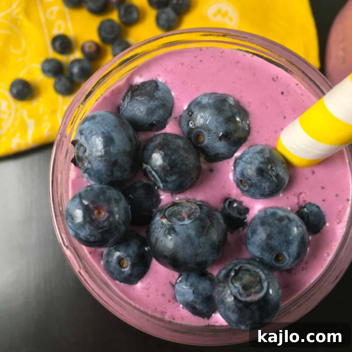 Enjoy a refreshing and satisfying blueberry smoothie, perfectly crafted for a keto diet.