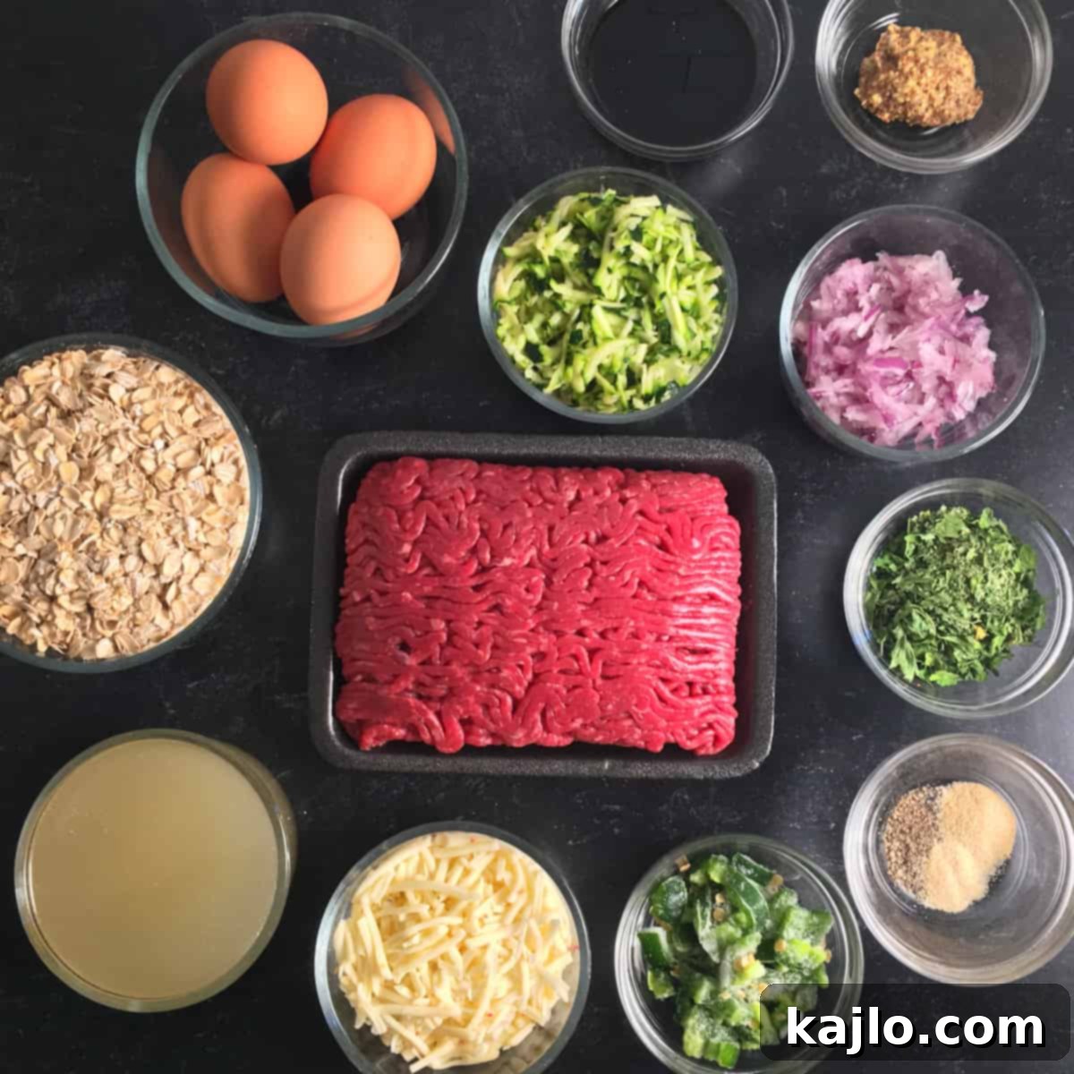 Hearty Savory Baked Oats with Meat 4 oatmeal with meat ingredients