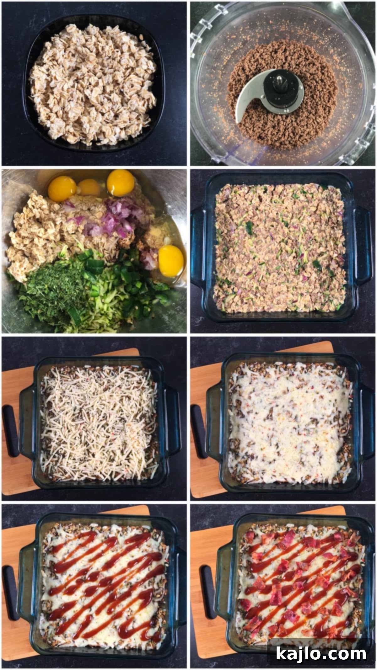 Hearty Savory Baked Oats with Meat 6 how to make oatmeal with meat