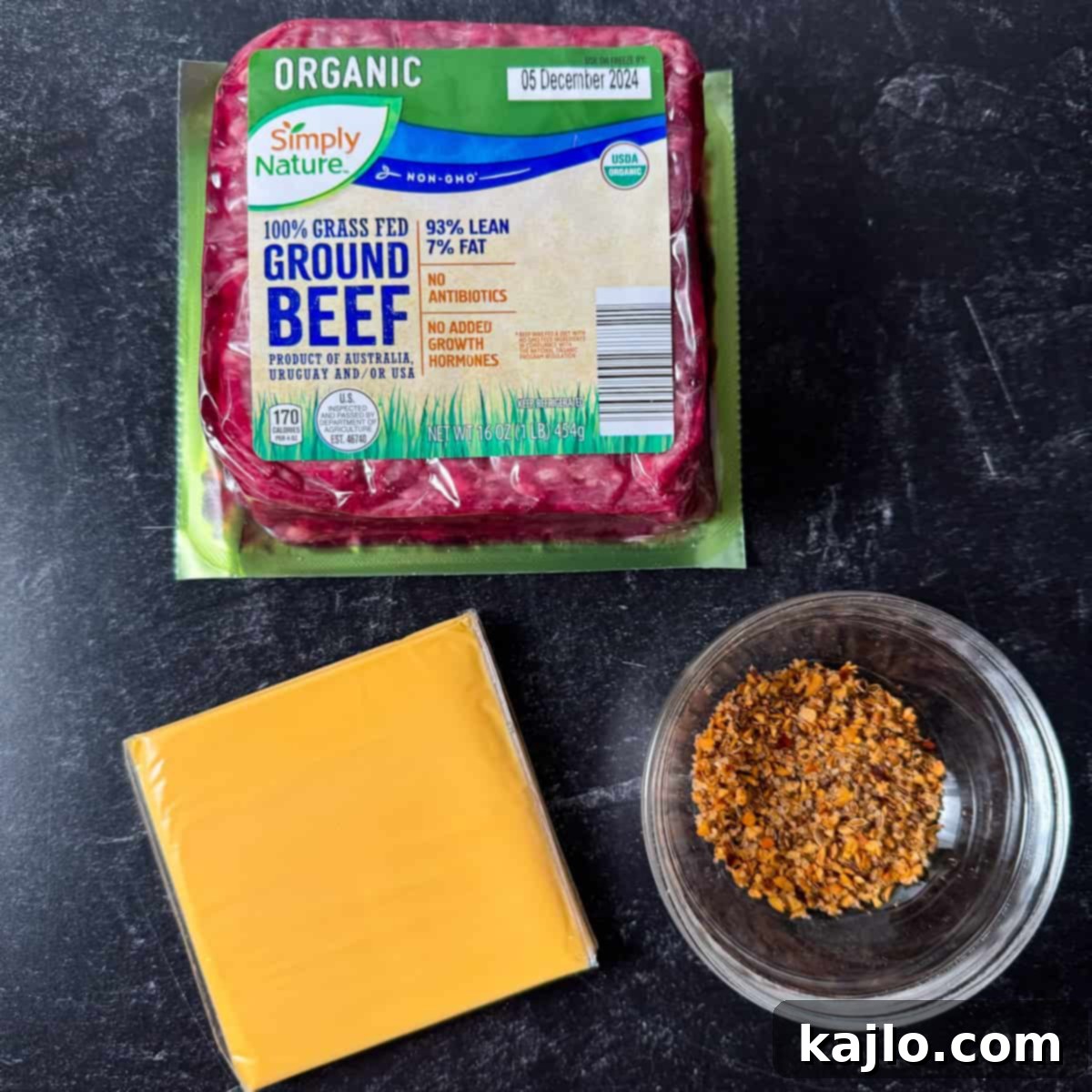 Air Fryer Juicy Lucy Burgers with a Melty Core 3 air fryer cheese stuffed burgers ingredients