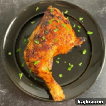 air fried chicken leg quarter calories