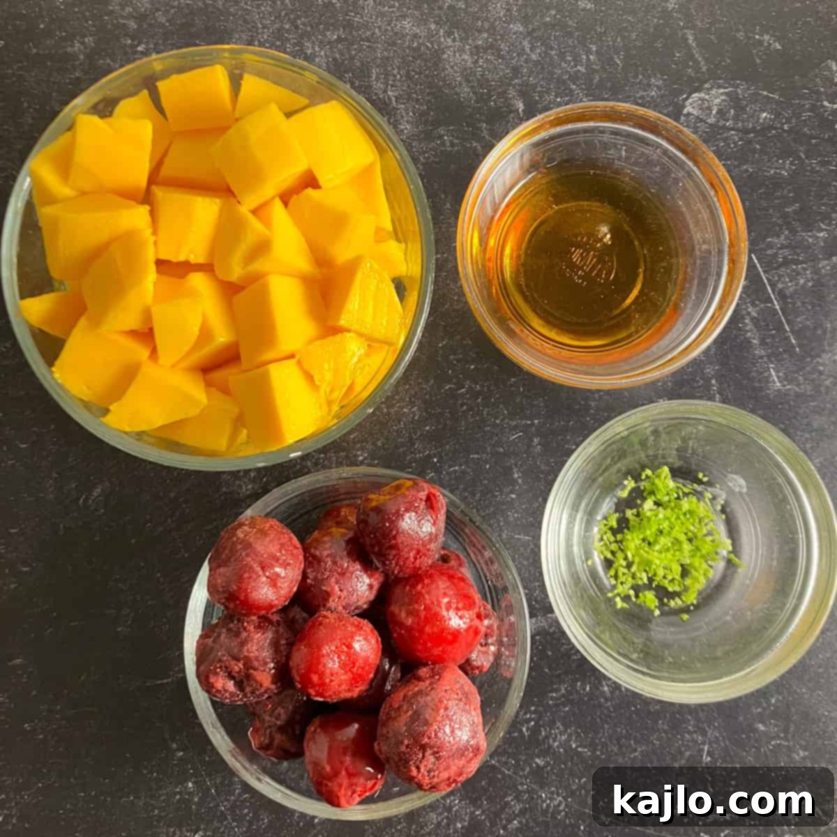 Summer Cherry Mango Pops 3 Ingredients for making homemade cherry mango popsicles