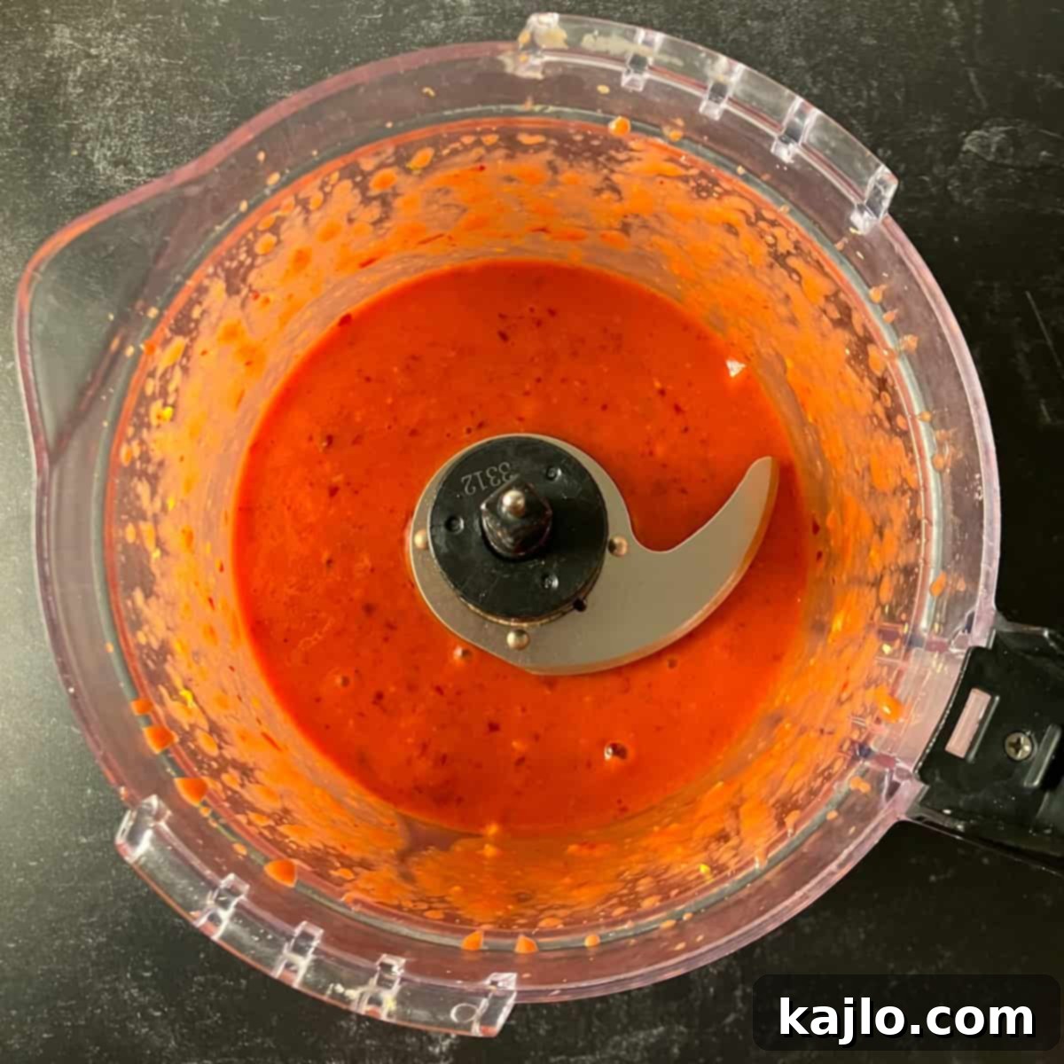 Summer Cherry Mango Pops 4 Blending the cherry and mango mixture for popsicles