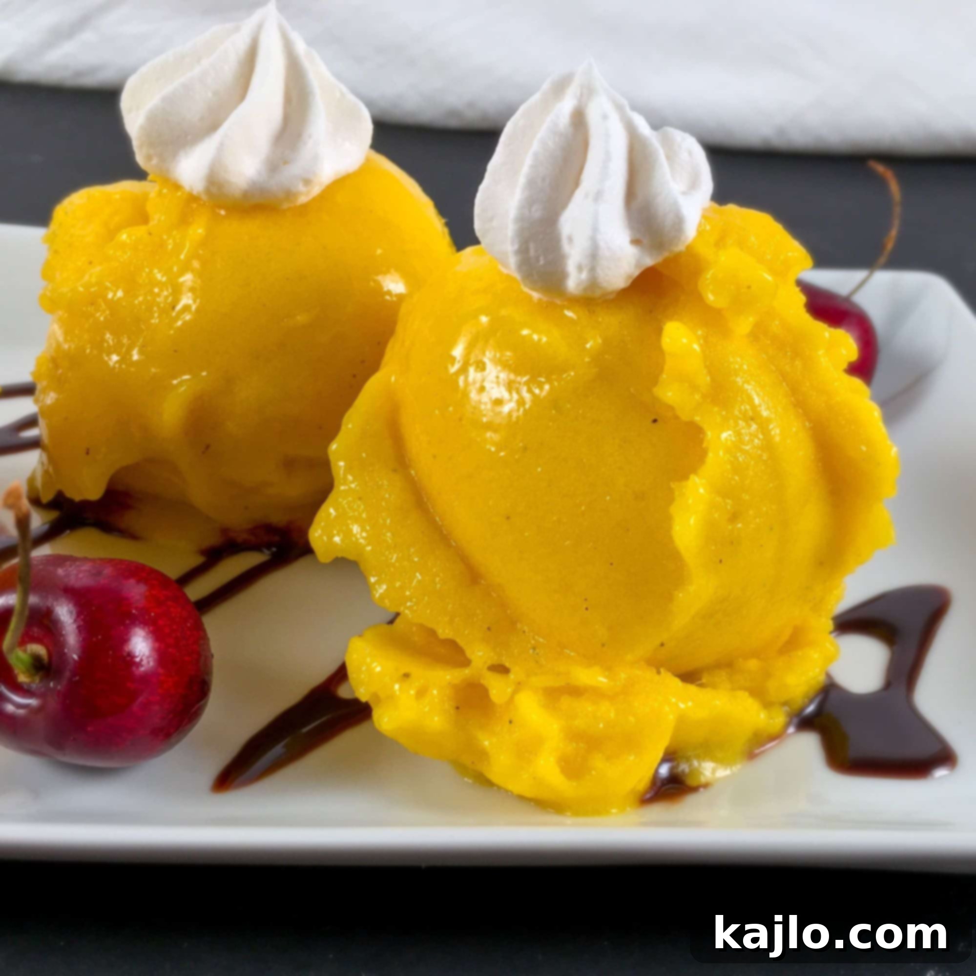 Creamy Sugar Free Mango Nice Cream 2 Vegan mango nice cream