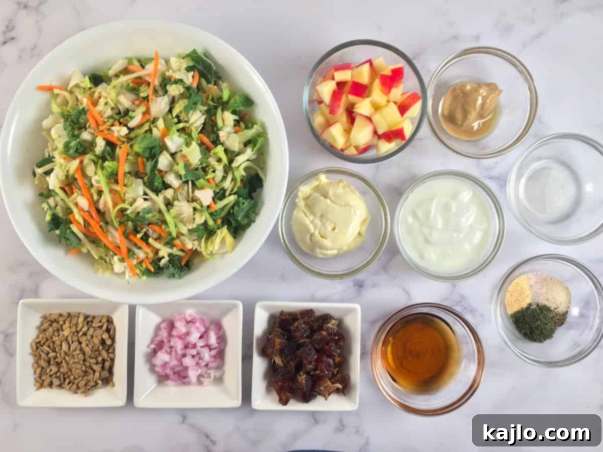 Mann's Power Blend Kale Apple Slaw 3 ingredients for kale apple slaw