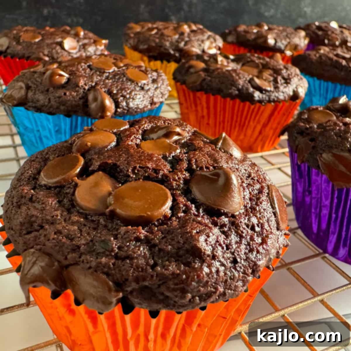 chocolate banana protein muffin