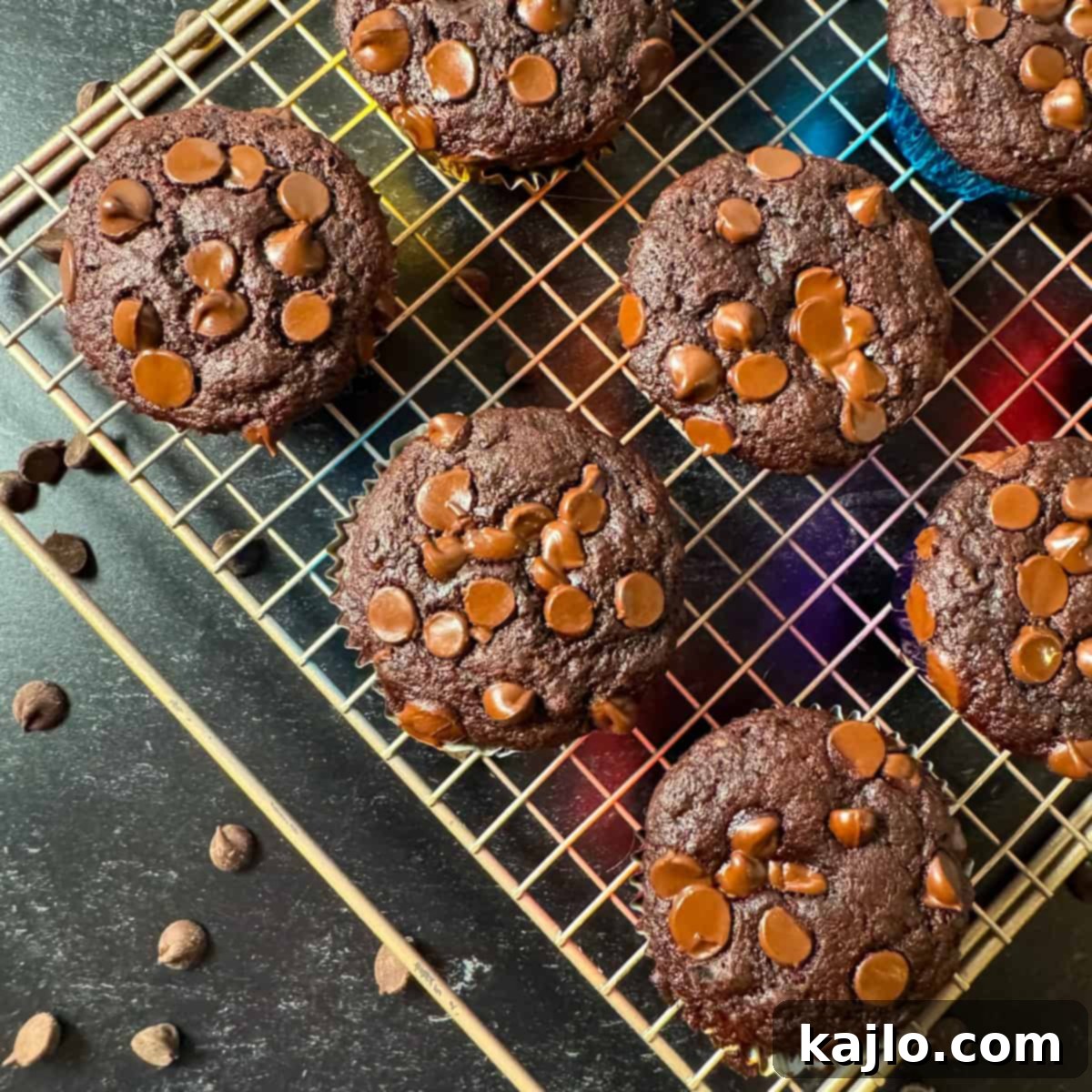 banana chocolate protein muffins