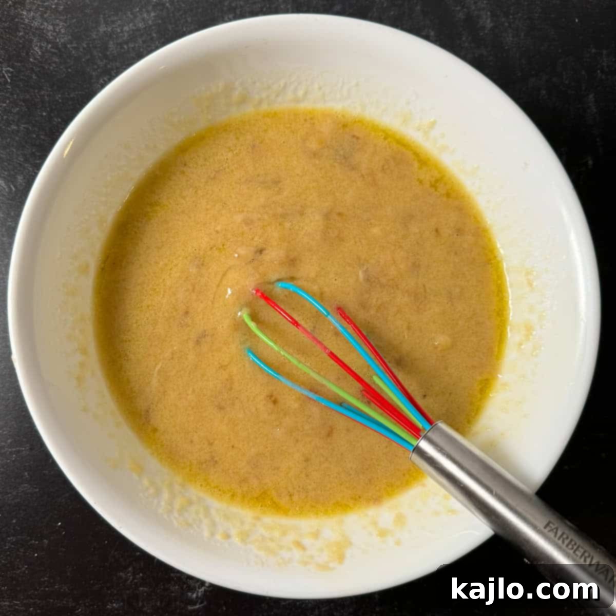 wet ingredients muffins