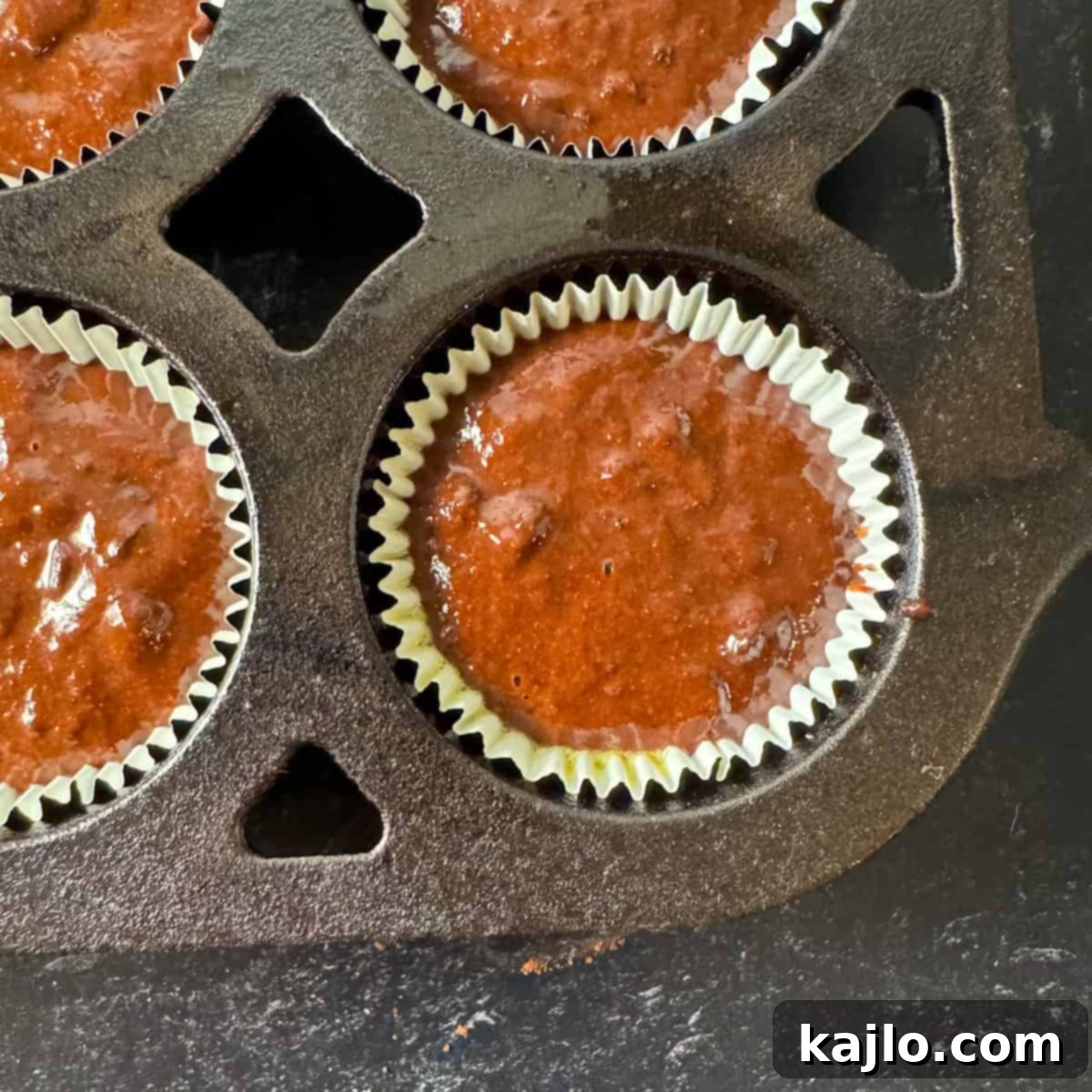 chocolate protein muffin batter