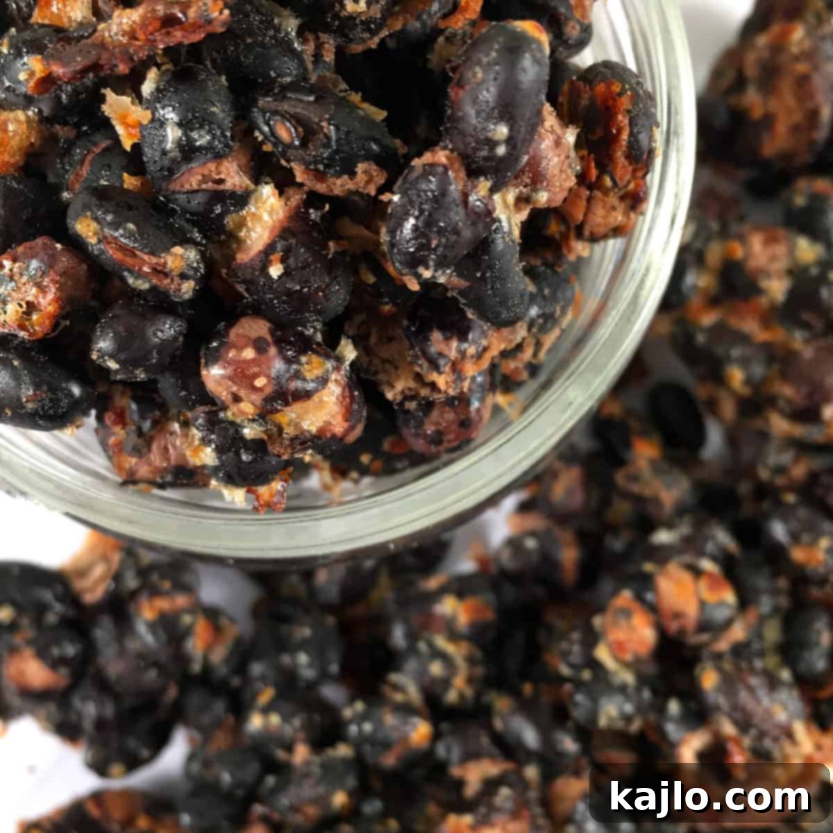 Crispy Roasted Black Beans Snack, golden brown and perfectly seasoned.