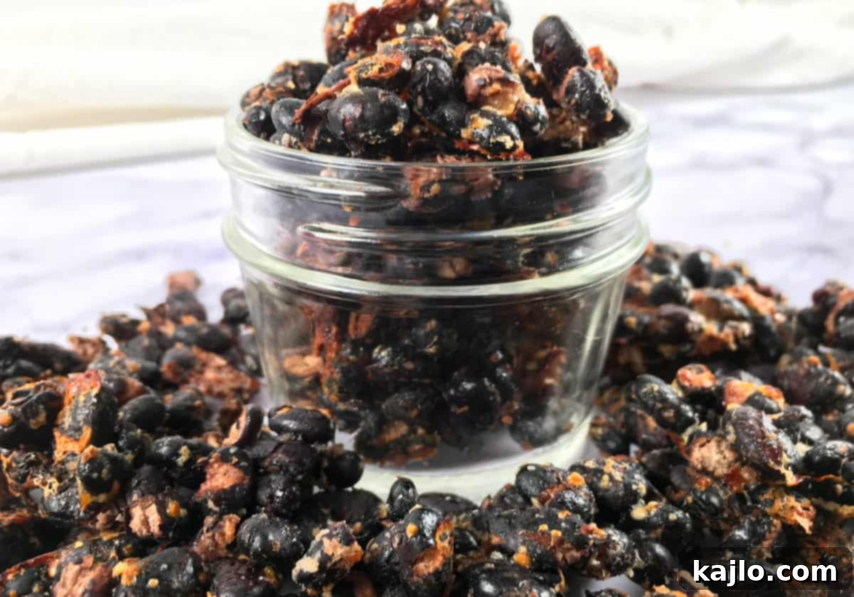 Crispy Roasted Black Beans - golden, cheesy, and ready to enjoy.