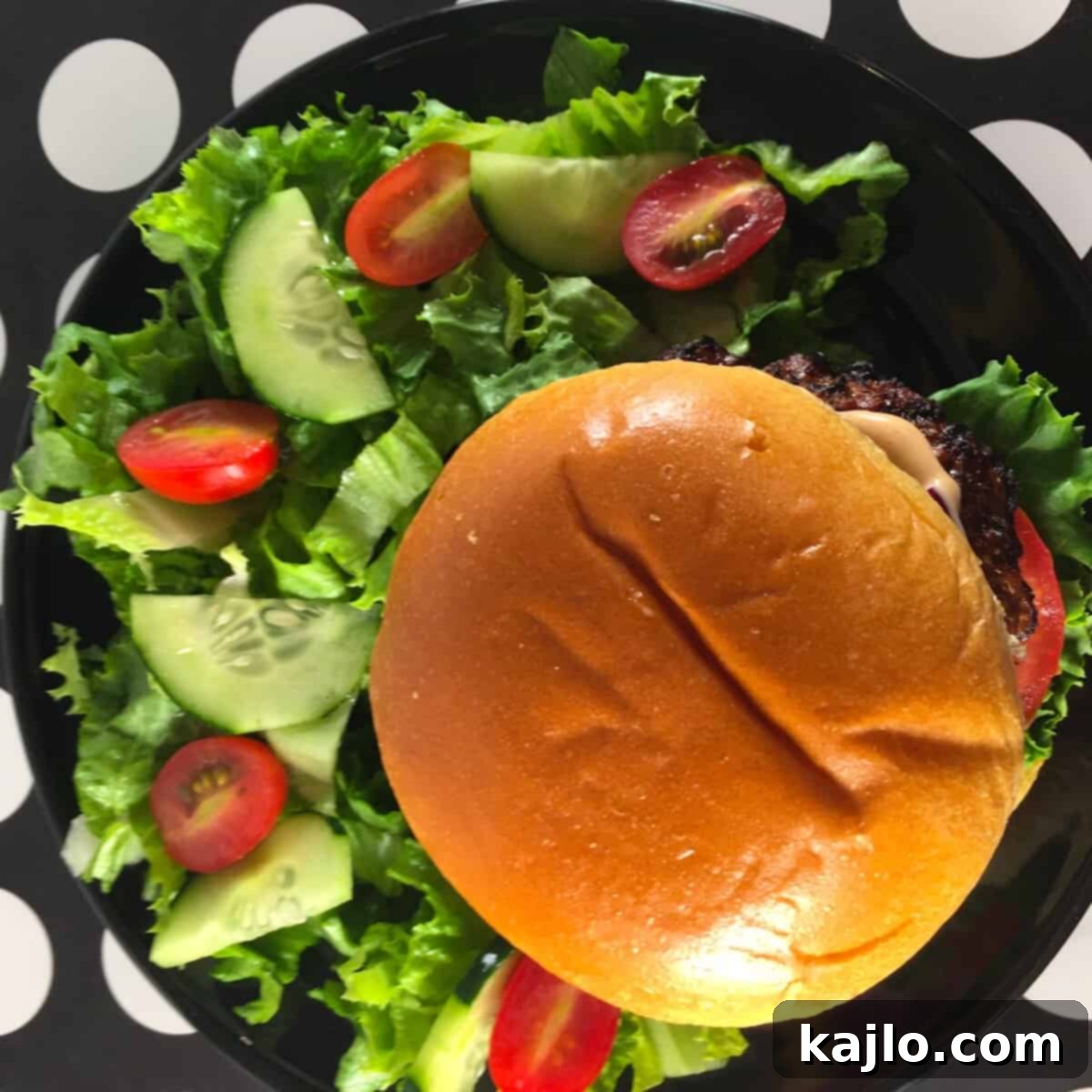 Perfect Air Fryer Turkey Burgers Without Breadcrumbs 6 burger and salad